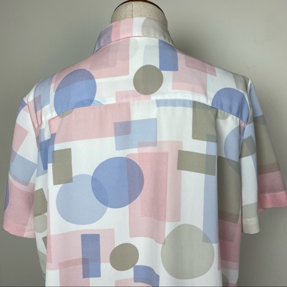 Vintage Geometric Print Blouse - Picture 7 of 9